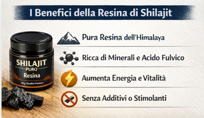 100% Shilajit puro 💎 Fonte di energia vitale dell'Himalaya