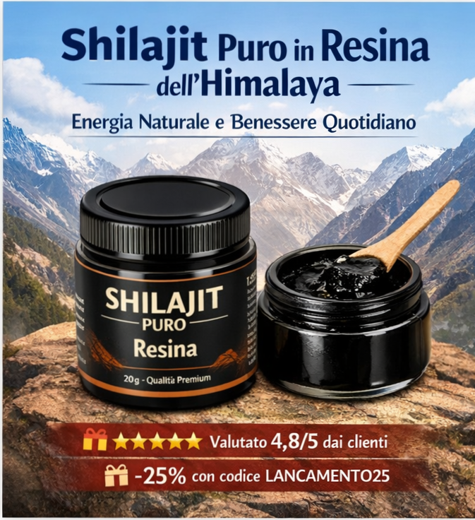 100% Shilajit puro 💎 Fonte di energia vitale dell'Himalaya